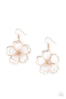 Paparazzi - Petal Power - Rose Gold Earrings Flowers