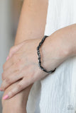 Paparazzi - Twisted Twinkle - Black Cuff Bracelet