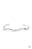 Paparazzi - Twisted Twinkle - White Bracelet Cuff