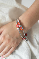 Paparazzi - Terrazzo Territory - Red Bracelet Stretchy