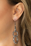 Paparazzi - Shameless Shine - Black Earrings