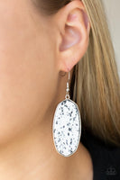 Paparazzi - Stone Sculptures - White Earrings