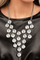 Paparazzi - Spotlight Stunner - White Necklace Blockbuster Piece