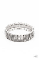 Paparazzi - The GRIT Factor - Silver Bracelet Stretchy