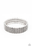 Paparazzi - The GRIT Factor - Silver Bracelet Stretchy