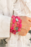 Oceanside Bliss - Pink - Paparazzi Bracelet Stretchy Fashion Fix