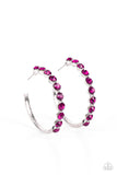 Paparazzi - Photo Finish - Pink Earrings Hoops