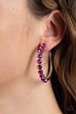 Paparazzi - Photo Finish - Pink Earrings Hoops