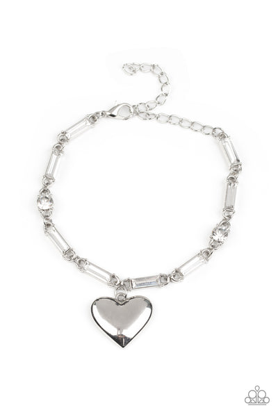 Paparazzi - Sweetheart Secrets - White Bracelet Clasp