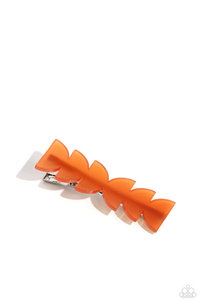 Paparazzi - Nothing Phases Me - Orange Hair Accessory Hair Clip Acrylic P7SS-OGXX-100XX