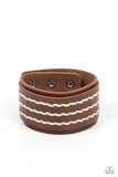Paparazzi - Real Ranchero - Brown Bracelet Snap Leather