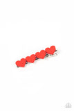 Paparazzi - Sending You Love - Red Hair Clip Hair Accessory