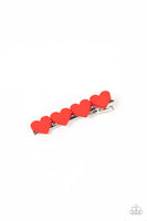 Paparazzi - Sending You Love - Red Hair Clip Hair Accessory