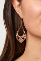 Paparazzi - Sentimental Setting - Rose Gold Earrings