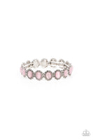 Paparazzi - Sweet Oblivion - Pink Bracelet Stretchy Cat's Eye Stone