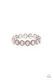 Paparazzi - Sweet Oblivion - Pink Bracelet Stretchy Cat's Eye Stone