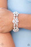 Paparazzi - Beloved Bling - White Bracelet Stretchy Fashion Fix