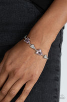 Paparazzi - Cluelessly Crushing - Pink Bracelet Clasp Heart