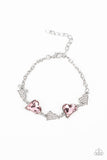 Paparazzi - Cluelessly Crushing - Pink Bracelet Clasp Heart