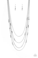 Paparazzi - Metallic Monarch - Silver Necklace