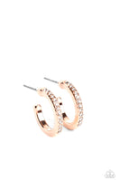 Paparazzi - Audaciously Angelic - Rose Gold Hoop Earrings