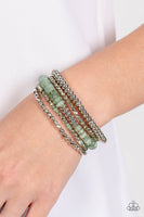 Paparazzi - Pristine Pixie Dust - Green Bracelet Stretchy