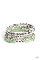 Paparazzi - Pristine Pixie Dust - Green Bracelet Stretchy