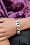 Paparazzi - Spellbinding Splendor - White Bracelet Hinge Fashion Fix