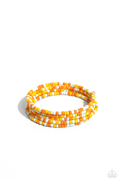 Paparazzi - Coiled Candy - Yellow Bracelet Coil