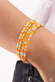 Paparazzi - Coiled Candy - Yellow Bracelet Coil