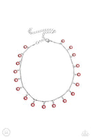 Paparazzi - Delicate Display - Red Necklace Choker P2CH-RDXX-026XX