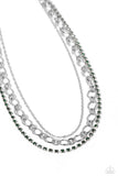 Paparazzi - Tasteful Tiers - Green Necklace