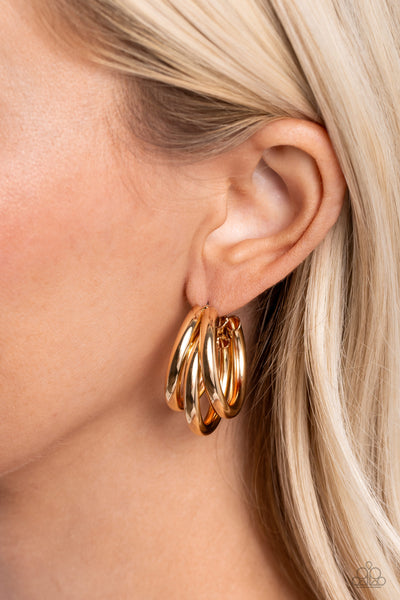 Paparazzi - HOOP of the Day - Gold Earrings Hoops