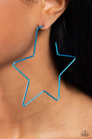 Paparazzi - Starstruck Secret - Blue Earrings Star P5HO-BLXX-053XX