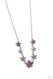 Paparazzi - Spring Showcase - Purple Necklace Cat's Eye Stone Flower