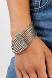 Paparazzi - Shimmery Silhouette - Silver Bracelet Bangle