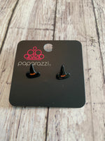 Starlet Shimmer Earrings - Halloween Witch's Hat