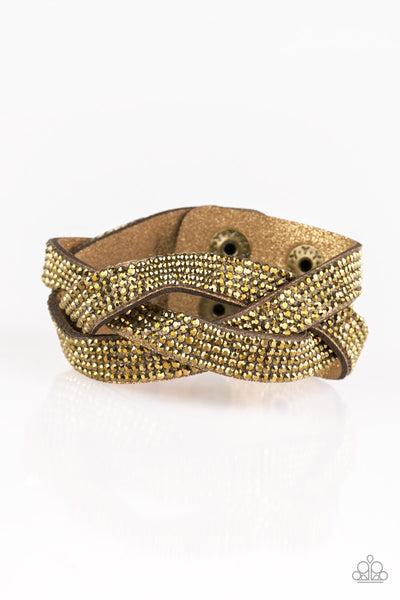 Nice Girls Finish Last - Brass - Paparazzi Snap Bracelet