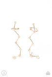 CONSTELLATION Prize - Gold - Paparazzi Post Ear Crawlers Earrings