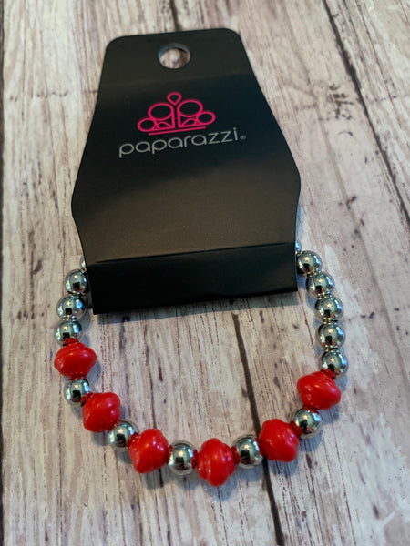 Paparazzi - Starlet Shimmer Bracelet - Red