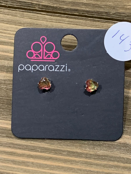 Paparazzi - Starlet Shimmer Earrings Heart Multi