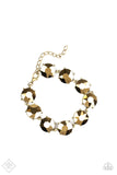 Fabulously Flashy - Brass - Paparazzi Clasp Bracelet Fashion Fix