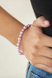 Powder and Pearls - Purple - Paparazzi Stretchy Bracelet