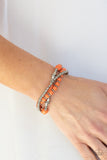 Paparazzi - Sahara Sanctuary - Orange Bracelet Stretchy