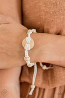 The Road Not Taken - White - Paparazzi Fashion Fix Sliding Knot Cord Bracelet