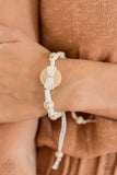 The Road Not Taken - White - Paparazzi Fashion Fix Sliding Knot Cord Bracelet