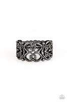 Tell Me How You Really FRILL - Black - Paparazzi Ring