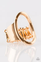 A One-Up - Gold - Paparazzi Ring