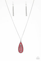 Tiki Tease - Red - Paparazzi Necklace
