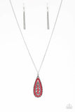 Tiki Tease - Red - Paparazzi Necklace